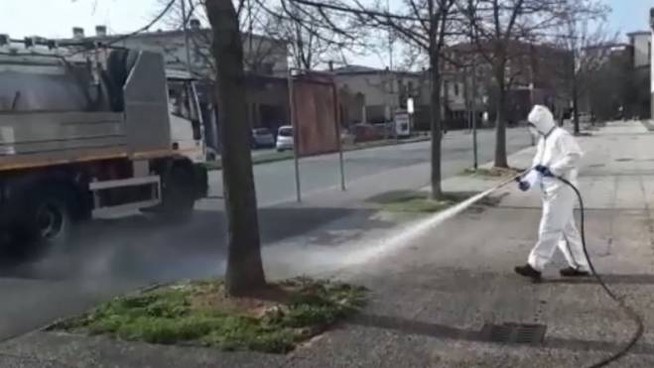 Sanificazione strade  e spazi pubblici
